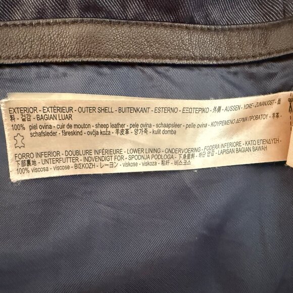 Massimo Dutti Brown Leather Moto Jacket - Picture 8 of 9